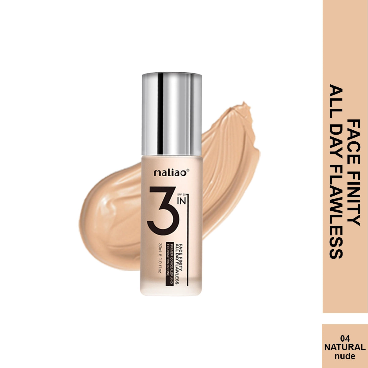 Maliao 3-in-1 Face Finity Primer, Concealer & Foundation